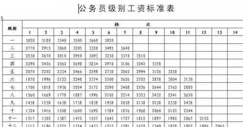 法官等級工資附表,公務(wù)員等級和職位工資一覽表圖2