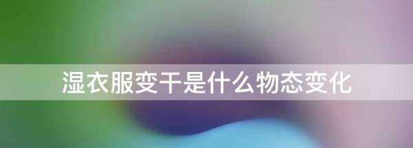 濕衣服變干是什么物態(tài)變化,濕衣服被曬干是物理還是化學(xué)現象圖4
