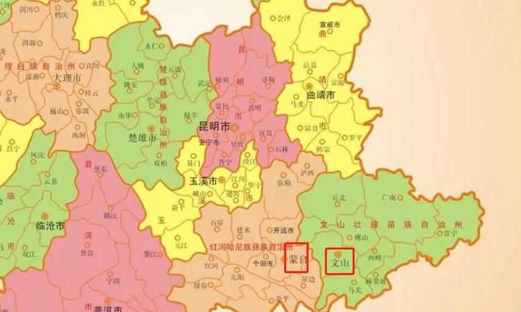云南區(qū)域怎么劃分啊，都包括什么地方