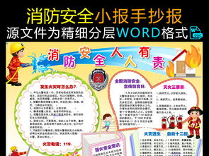 防火安全應急演練知識教育手抄報