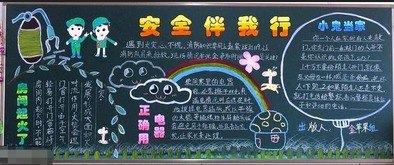 有關(guān)安全知識教育的黑板報