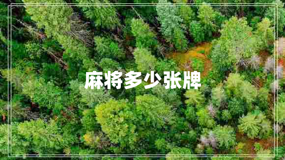 麻將多少張牌