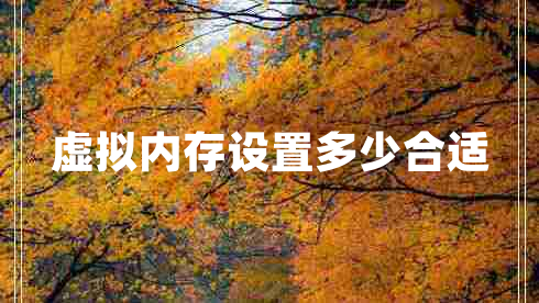 虛擬內存設置多少合適