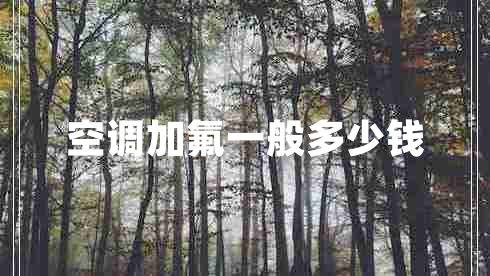 空調加氟一般多少錢(qián)