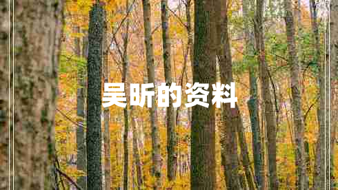 吳昕的資料
