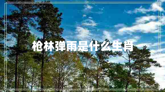 槍林彈雨是什么生肖