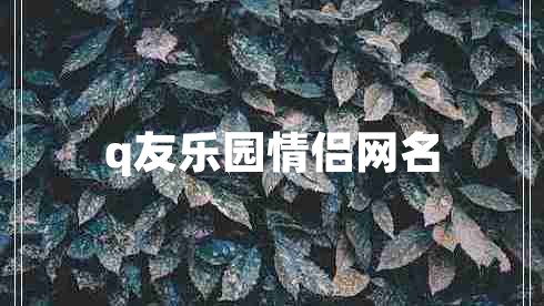 q友樂(lè )園情侶網(wǎng)名