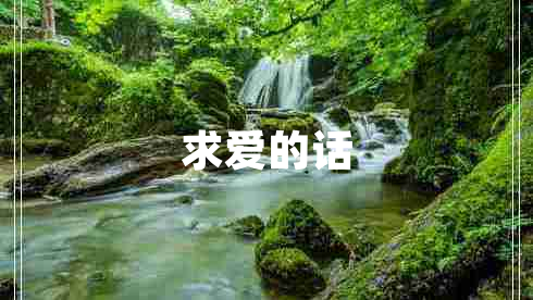 求愛(ài)的話(huà)