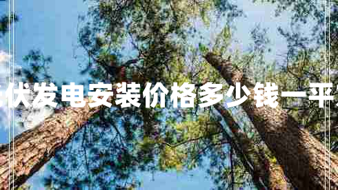 光伏發(fā)電安裝價(jià)格多少錢(qián)一平方