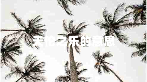 天倫之樂(lè )的意思