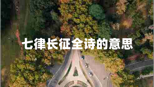 七律長(zhǎng)征全詩(shī)的意思