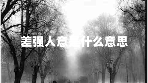 差強人意是什么意思