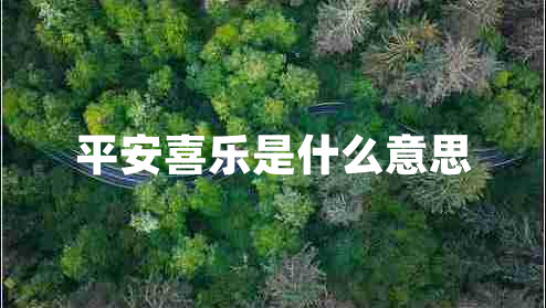 平安喜樂(lè )是什么意思