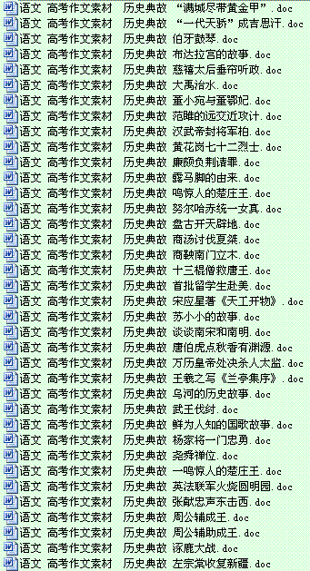 歷史典故作文素材