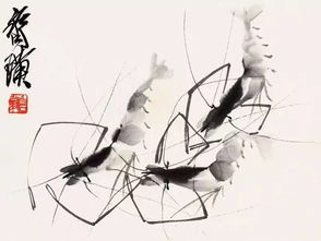 齊白石蝦圖,齊白石畫(huà)的蝦,齊白石詠蝦詩(shī)