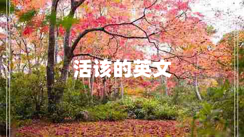 活該的英文