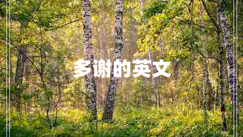 多謝的英文