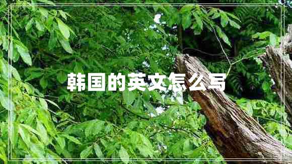 韓國的英文怎么寫(xiě)