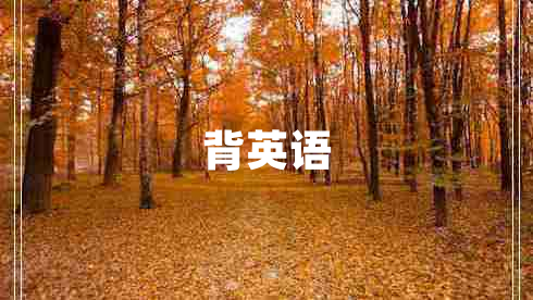 背英語(yǔ)