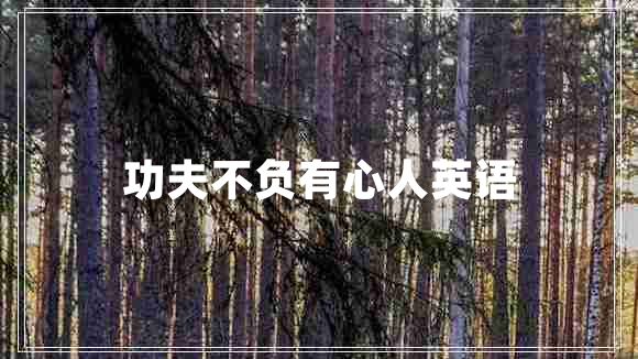 功夫不負有心人英語(yǔ)
