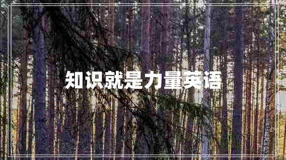 知識就是力量英語(yǔ)