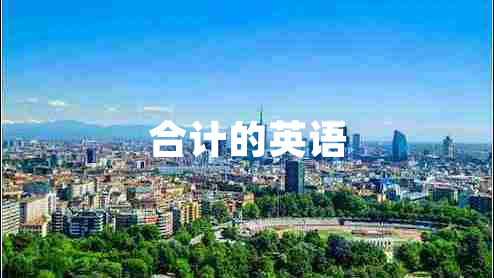 合計(jì)的英語