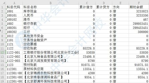 會(huì )計科目的主要參數