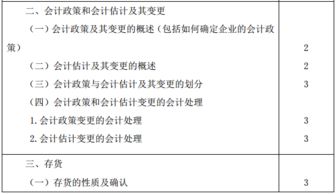 注冊會(huì )計考試會(huì )計科目大綱
