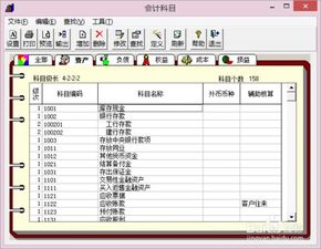 用友明細會(huì )計科目