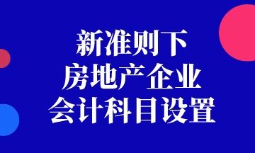 按會(huì )計準則房地產(chǎn)公司會(huì )計科目設置