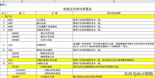 核算,會計科目,醫(yī)院,內(nèi)容