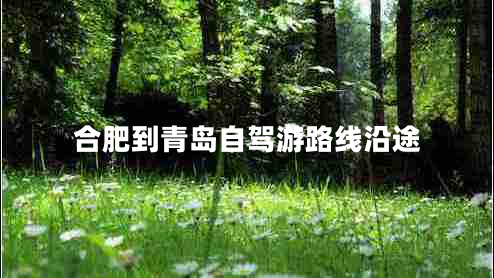 合肥到青島自駕游路線(xiàn)沿途