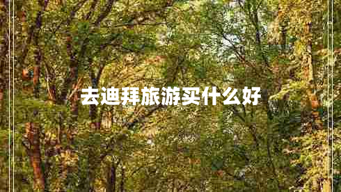 去迪拜旅游買(mǎi)什么好