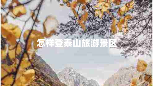 怎樣登泰山旅游景區