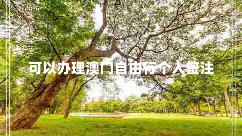 可以辦理澳門(mén)自由行個(gè)人簽注