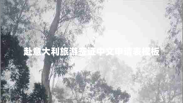 赴意大利旅游簽證中文申請表模板