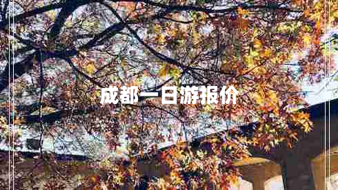 成都一日游報價(jià)