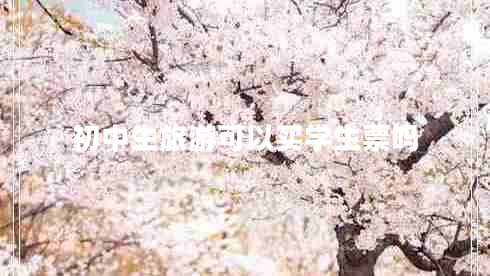 初中生旅游可以買(mǎi)學(xué)生票嗎