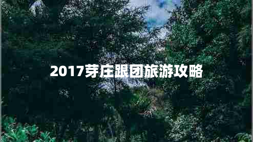 2017芽莊跟團旅游攻略