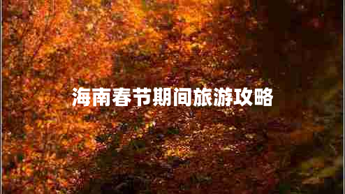 海南春節期間旅游攻略