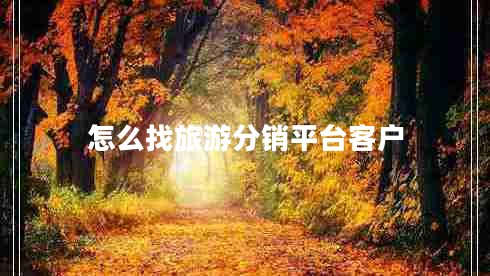 怎么找旅游分銷(xiāo)平臺客戶(hù)