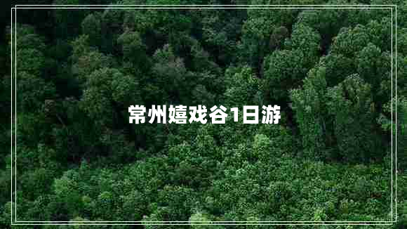 常州嬉戲谷1日游