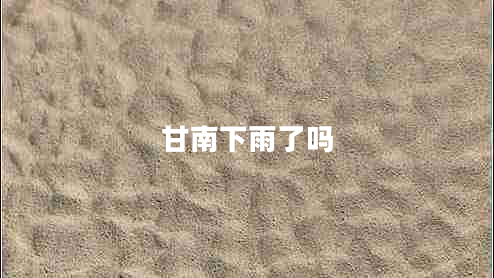 甘南下雨了嗎