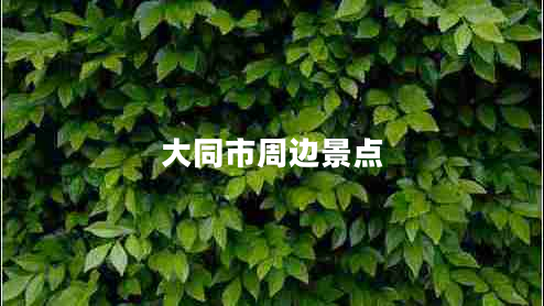 大同市周邊景點(diǎn)