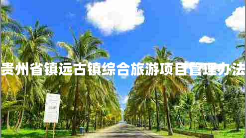 貴州省鎮遠古鎮綜合旅游項目管理辦法