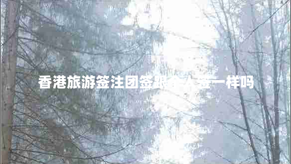 香港旅游簽注團簽跟個(gè)人簽一樣嗎