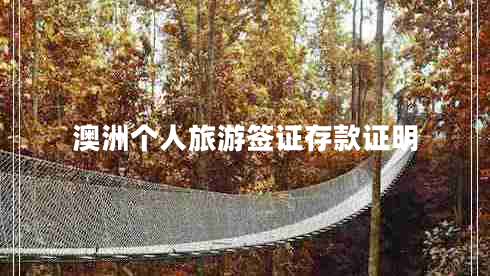 澳洲個(gè)人旅游簽證存款證明