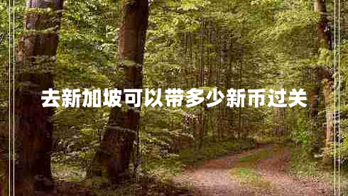 去新加坡可以帶多少新幣過(guò)關(guān)