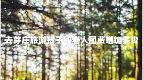 去芽莊旅游孩子和老人團費增加多少