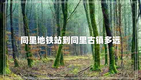 同里地鐵站到同里古鎮多遠